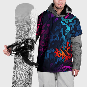 Накидка на куртку 3D с принтом Кислотная   яркая  абстракция  в   камуфляжном    стиле в Санкт-Петербурге, 100% полиэстер |  | Тематика изображения на принте: 