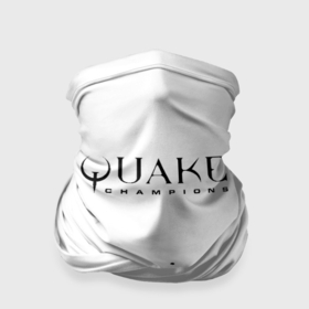 Бандана-труба 3D с принтом Quake чёрные краски в Курске, 100% полиэстер, ткань с особыми свойствами — Activecool | плотность 150‒180 г/м2; хорошо тянется, но сохраняет форму | 