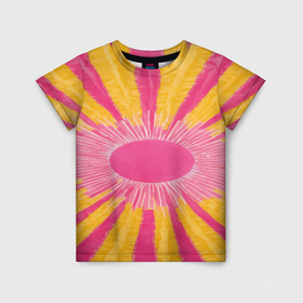 Детская футболка 3D с принтом Абстрактное солнце в Кировске, 100% гипоаллергенный полиэфир | прямой крой, круглый вырез горловины, длина до линии бедер, чуть спущенное плечо, ткань немного тянется | 