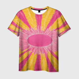 Мужская футболка 3D с принтом Абстрактное солнце в Санкт-Петербурге, 100% полиэфир | прямой крой, круглый вырез горловины, длина до линии бедер | 