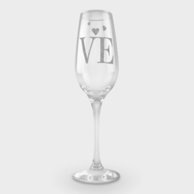 Фужер для шампанского с принтом Ve   love в Екатеринбурге,  |  | Тематика изображения на принте: 