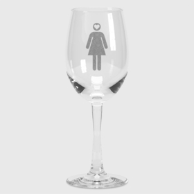 Бокал для вина с принтом Девушка   знак ,  |  | Тематика изображения на принте: 