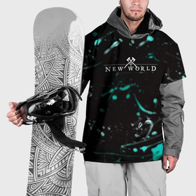 Накидка на куртку 3D с принтом New world краски текстура , 100% полиэстер |  | 