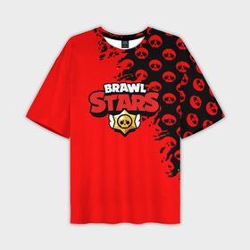Мужская футболка oversize 3D с принтом Brawl stars logo game pattern в Курске,  |  | Тематика изображения на принте: 