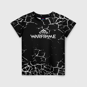 Детская футболка 3D с принтом Warframe трещины краски в Белгороде, 100% гипоаллергенный полиэфир | прямой крой, круглый вырез горловины, длина до линии бедер, чуть спущенное плечо, ткань немного тянется | 