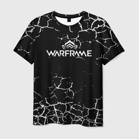 Мужская футболка 3D с принтом Warframe трещины краски в Кировске, 100% полиэфир | прямой крой, круглый вырез горловины, длина до линии бедер | 