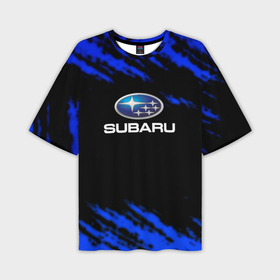 Мужская футболка oversize 3D с принтом Subaru текстура авто ,  |  | 