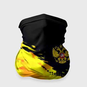 Бандана-труба 3D с принтом Имперский герб россии краски в Курске, 100% полиэстер, ткань с особыми свойствами — Activecool | плотность 150‒180 г/м2; хорошо тянется, но сохраняет форму | 