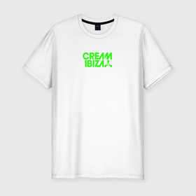 Мужская футболка хлопок Slim с принтом Cream Ibiza , 92% хлопок, 8% лайкра | приталенный силуэт, круглый вырез ворота, длина до линии бедра, короткий рукав | Тематика изображения на принте: 