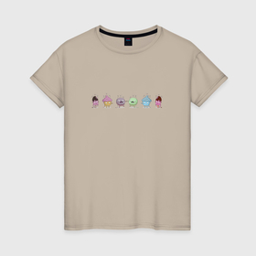 Женская футболка хлопок с принтом Зомби сладости в Петрозаводске, 100% хлопок | прямой крой, круглый вырез горловины, длина до линии бедер, слегка спущенное плечо | 
