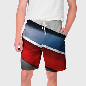 Мужские шорты 3D с принтом Разноцветная полосы  абстракция в Кировске,  полиэстер 100% | прямой крой, два кармана без застежек по бокам. Мягкая трикотажная резинка на поясе, внутри которой широкие завязки. Длина чуть выше колен | 