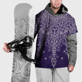 Накидка на куртку 3D с принтом Фиолетовый узоры мандала в Санкт-Петербурге, 100% полиэстер |  | Тематика изображения на принте: 