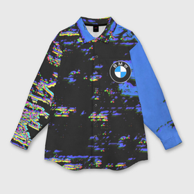Мужская рубашка oversize 3D с принтом BMW краски абстракция ,  |  | 