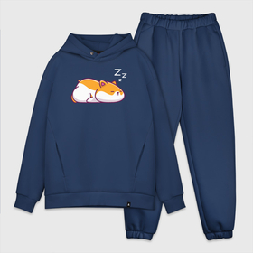 Мужской костюм oversize хлопок с принтом Спящий хомяк в Ухте,  |  | 