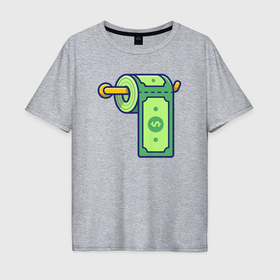 Мужская футболка хлопок Oversize с принтом Бумажные деньги в Санкт-Петербурге, 100% хлопок | свободный крой, круглый ворот, “спинка” длиннее передней части | 