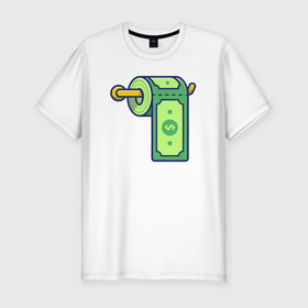 Мужская футболка хлопок Slim с принтом Бумажные деньги в Санкт-Петербурге, 92% хлопок, 8% лайкра | приталенный силуэт, круглый вырез ворота, длина до линии бедра, короткий рукав | 