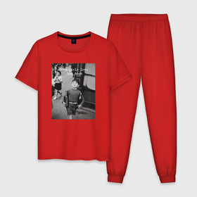 Мужская пижама хлопок с принтом Good girls love bad boys в Тюмени, 100% хлопок | брюки и футболка прямого кроя, без карманов, на брюках мягкая резинка на поясе и по низу штанин
 | 
