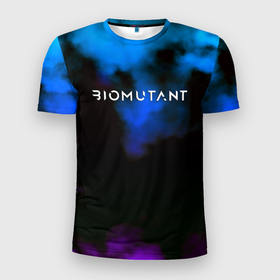 Мужская футболка 3D Slim с принтом Biomutant неон , 100% полиэстер с улучшенными характеристиками | приталенный силуэт, круглая горловина, широкие плечи, сужается к линии бедра | Тематика изображения на принте: 
