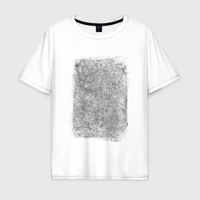 Мужская футболка хлопок Oversize с принтом Белый шум прямоугольник в Новосибирске, 100% хлопок | свободный крой, круглый ворот, “спинка” длиннее передней части | Тематика изображения на принте: 