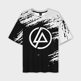 Мужская футболка oversize 3D с принтом Linkin Park   black and white в Санкт-Петербурге,  |  | 
