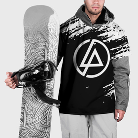 Накидка на куртку 3D с принтом Linkin Park   black and white в Белгороде, 100% полиэстер |  | Тематика изображения на принте: 