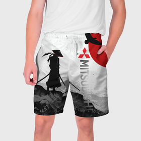 Мужские шорты 3D с принтом Мечта самурая в Тюмени,  полиэстер 100% | прямой крой, два кармана без застежек по бокам. Мягкая трикотажная резинка на поясе, внутри которой широкие завязки. Длина чуть выше колен | Тематика изображения на принте: 
