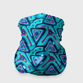 Бандана-труба 3D с принтом Цветные графические многоугольники в Курске, 100% полиэстер, ткань с особыми свойствами — Activecool | плотность 150‒180 г/м2; хорошо тянется, но сохраняет форму | 