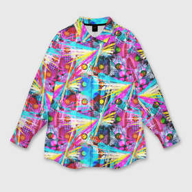 Мужская рубашка oversize 3D с принтом Абстрактное граффити в цвете в Курске,  |  | 