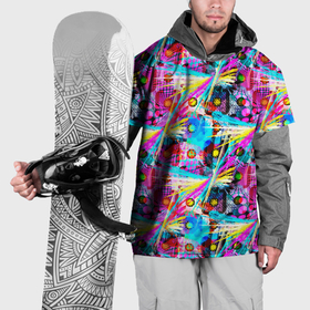 Накидка на куртку 3D с принтом Абстрактное граффити в цвете в Курске, 100% полиэстер |  | 