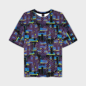 Мужская футболка oversize 3D с принтом Абстрактный узор в цвете в Тюмени,  |  | 