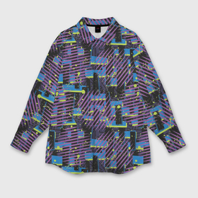 Мужская рубашка oversize 3D с принтом Абстрактный узор в цвете в Тюмени,  |  | 