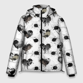 Мужская зимняя куртка 3D с принтом Брызги и капли в форме сердечки в Екатеринбурге, верх — 100% полиэстер; подкладка — 100% полиэстер; утеплитель — 100% полиэстер | длина ниже бедра, свободный силуэт Оверсайз. Есть воротник-стойка, отстегивающийся капюшон и ветрозащитная планка. 

Боковые карманы с листочкой на кнопках и внутренний карман на молнии. | 