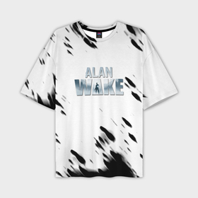 Мужская футболка oversize 3D с принтом Алан Вейк краски в Курске,  |  | Тематика изображения на принте: 