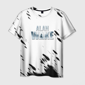 Мужская футболка 3D с принтом Алан Вейк краски в Курске, 100% полиэфир | прямой крой, круглый вырез горловины, длина до линии бедер | 