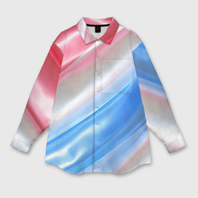 Мужская рубашка oversize 3D с принтом Белые синие красные светлые полосы абстракции в Санкт-Петербурге,  |  | Тематика изображения на принте: 