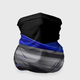 Бандана-труба 3D с принтом Серебряная вставка на синей абстракции , 100% полиэстер, ткань с особыми свойствами — Activecool | плотность 150‒180 г/м2; хорошо тянется, но сохраняет форму | 