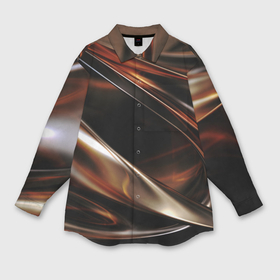 Мужская рубашка oversize 3D с принтом Изогнутая шоколадная абстракция в Кировске,  |  | Тематика изображения на принте: 