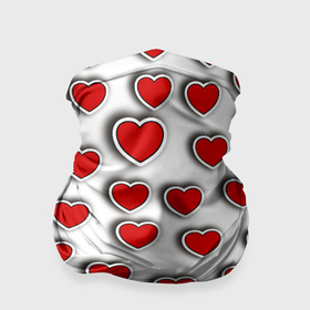 Бандана-труба 3D с принтом Стикеры наклейки сердечки объемные в Курске, 100% полиэстер, ткань с особыми свойствами — Activecool | плотность 150‒180 г/м2; хорошо тянется, но сохраняет форму | 