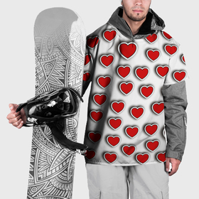Накидка на куртку 3D с принтом Стикеры наклейки сердечки объемные в Новосибирске, 100% полиэстер |  | 