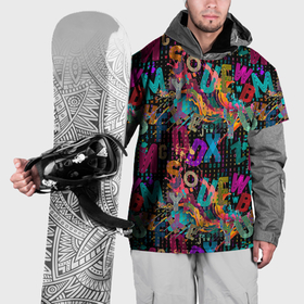 Накидка на куртку 3D с принтом Английский алфавит цветной в Новосибирске, 100% полиэстер |  | Тематика изображения на принте: 