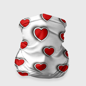 Бандана-труба 3D с принтом Стикеры наклейки объемные сердечки в Кировске, 100% полиэстер, ткань с особыми свойствами — Activecool | плотность 150‒180 г/м2; хорошо тянется, но сохраняет форму | 