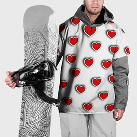 Накидка на куртку 3D с принтом Стикеры наклейки объемные сердечки , 100% полиэстер |  | 
