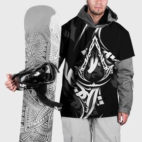 Накидка на куртку 3D с принтом Assassins Creed: Mirage   каллиграфия в Белгороде, 100% полиэстер |  | 