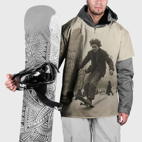 Накидка на куртку 3D с принтом Ретро скейтбординг , 100% полиэстер |  | Тематика изображения на принте: 