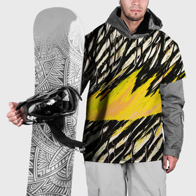 Накидка на куртку 3D с принтом Жёлтая буря в Тюмени, 100% полиэстер |  | 