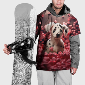 Накидка на куртку 3D с принтом Влюбленный далматинец в Курске, 100% полиэстер |  | Тематика изображения на принте: 