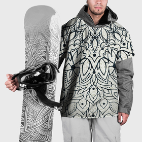 Накидка на куртку 3D с принтом Бежевый узоры мандала в Санкт-Петербурге, 100% полиэстер |  | Тематика изображения на принте: 
