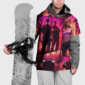 Накидка на куртку 3D с принтом GTA V style art в Петрозаводске, 100% полиэстер |  | 