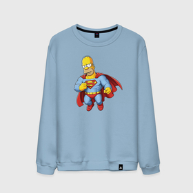 Мужской свитшот хлопок с принтом Гомер супермен , 100% хлопок |  | 