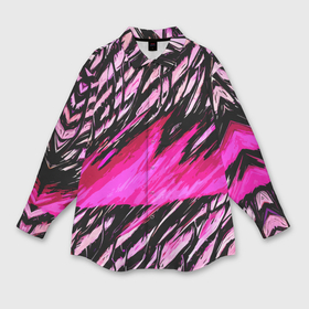 Мужская рубашка oversize 3D с принтом Розовая буря в Тюмени,  |  | 